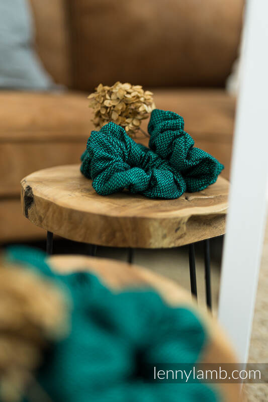 Lenny Lamb - Scrunchie - set of 3 - EMERALD EMERALD