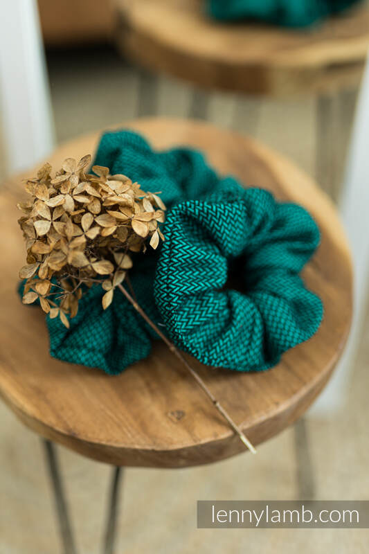 Lenny Lamb - Scrunchie - set of 3 - EMERALD EMERALD