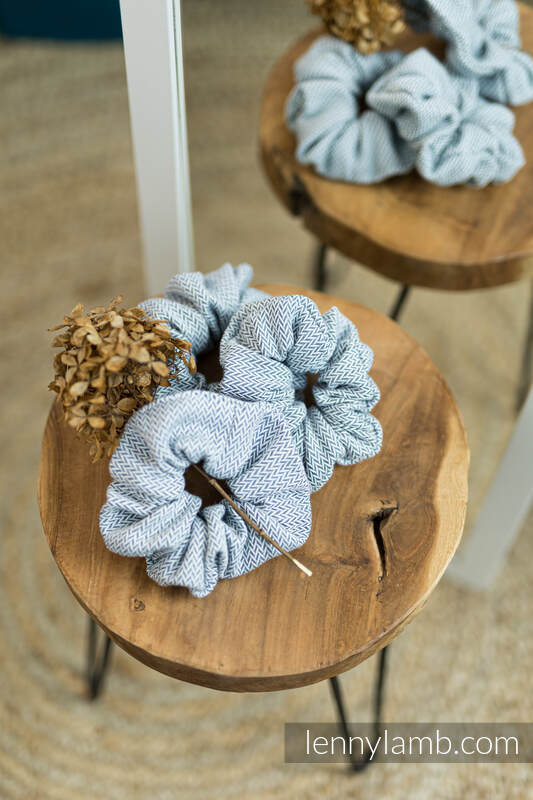 Lenny Lamb - Scrunchie - set of 3 - LITTLE HERRINGBONE GREY LITTLE HERRINGBONE GREY