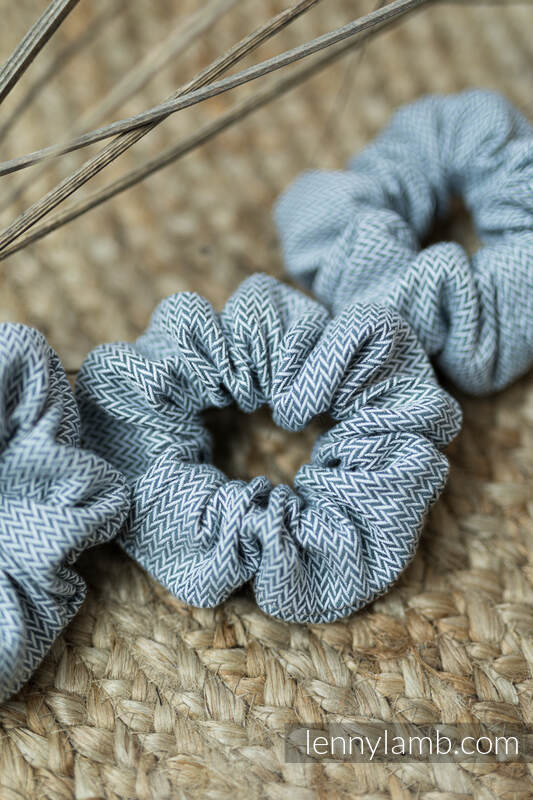 Lenny Lamb - Scrunchie - set of 3 - LITTLE HERRINGBONE GREY LITTLE HERRINGBONE GREY