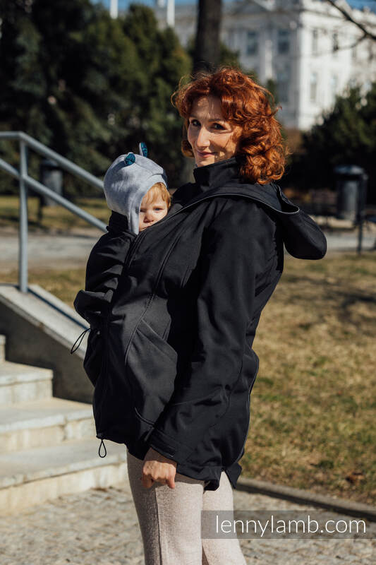Lenny Lamb - Softshell Babywearing Coat - Black - size M M Lenny Lamb - Softshell Babywearing Coat - Black - size M M
