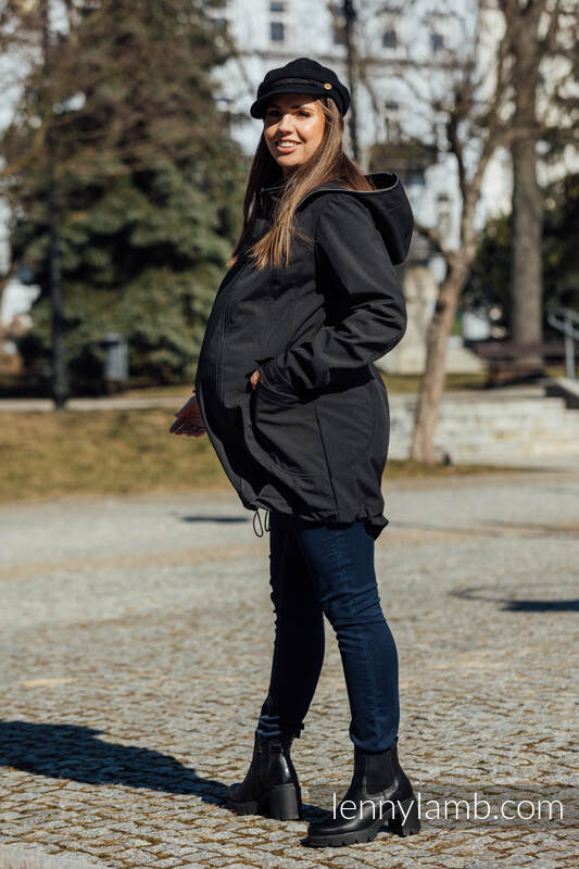 Lenny Lamb - Softshell Babywearing Coat - Black - size M M