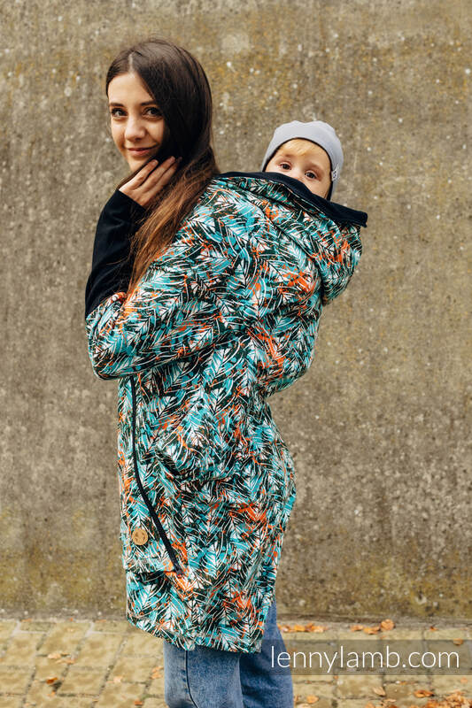 Lenny Lamb - Asymmetrical Hoodie - Tropical Garden - size 4XL (87% cotton Lenny Lamb - Asymmetrical Hoodie - Tropical Garden - size 4XL (87% cotton