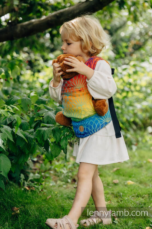 Lenny Lamb - Doll Carrier made of woven fabric RAINBOW LOTUS