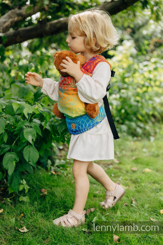 Lenny Lamb - Doll Carrier made of woven fabric RAINBOW LOTUS
