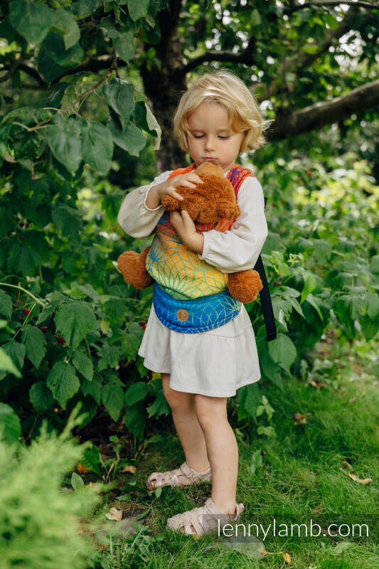 Lenny Lamb - Doll Carrier made of woven fabric RAINBOW LOTUS