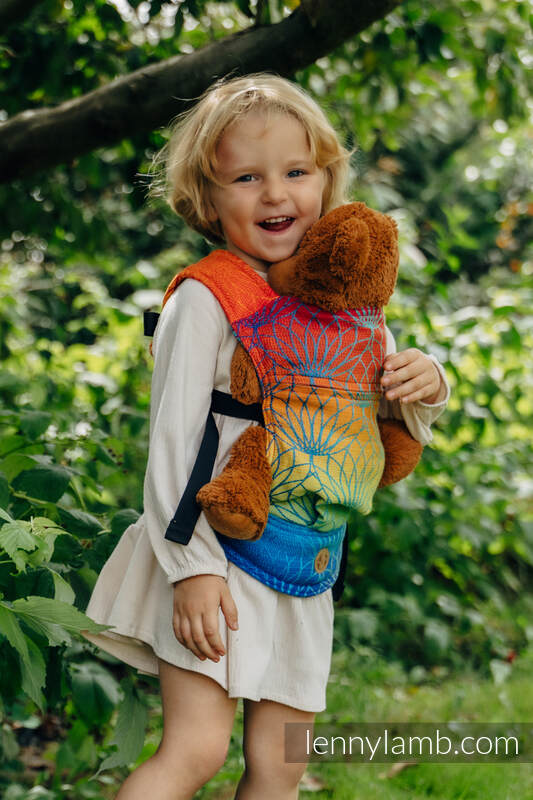 Lenny Lamb - Doll Carrier made of woven fabric RAINBOW LOTUS