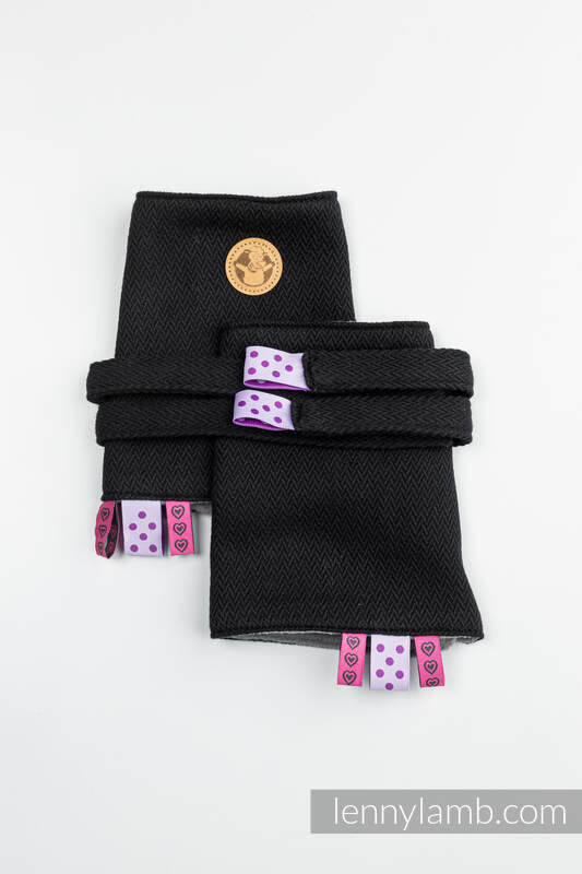 Lenny Lamb - Drool Pads & Reach Straps Set LITTLE HERRINGBONE EBONY BLACK Lenny Lamb - Drool Pads & Reach Straps Set LITTLE HERRINGBONE EBONY BLACK
