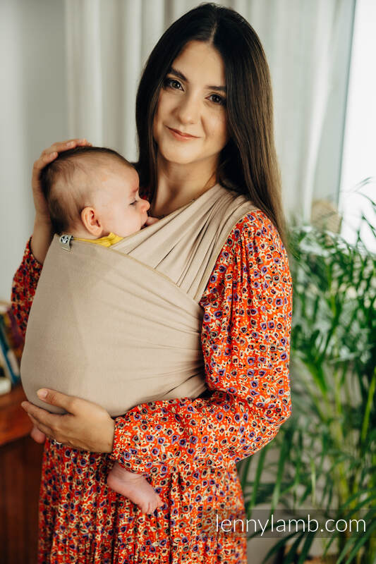 Lenny Lamb - Stretchy/Elastic Baby Sling - Nude Beige - standard size 5.0 m Lenny Lamb - Stretchy/Elastic Baby Sling - Nude Beige - standard size 5.0 m