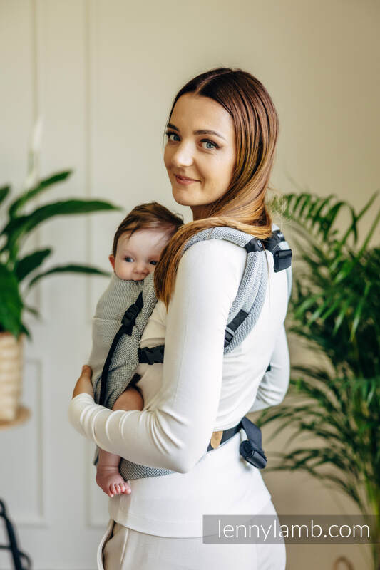 Lenny Lamb - My First Carrier - LennyLight LITTLE HERRINGBONE GREY