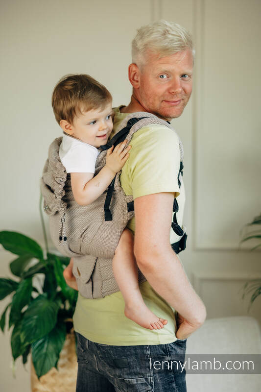 Lenny Lamb - LennyPreschool Carrier LITTLE HERRINGBONE ALMOND Lenny Lamb - LennyPreschool Carrier LITTLE HERRINGBONE ALMOND