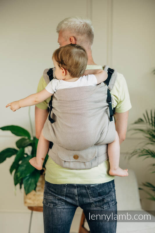Lenny Lamb - LennyPreschool Carrier LITTLE HERRINGBONE ALMOND