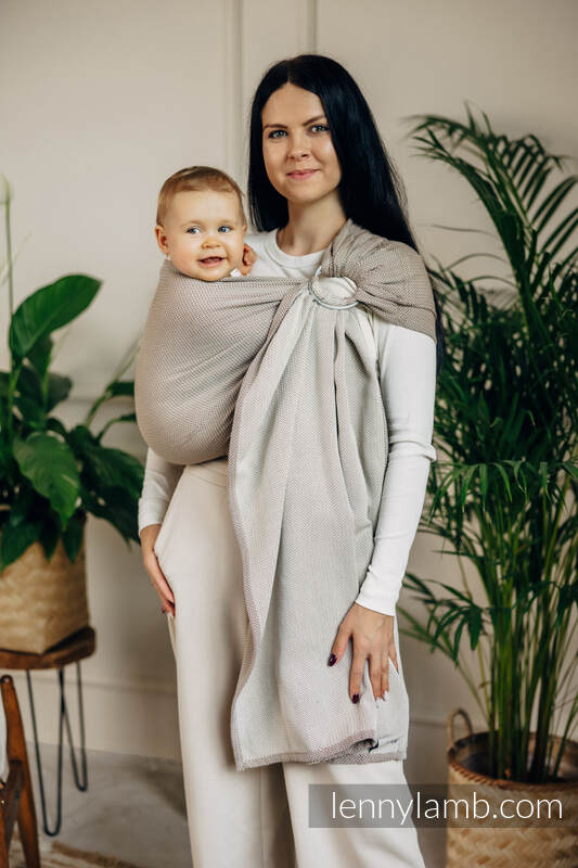 Lenny Lamb - Ring Sling LITTLE HERRINGBONE ALMOND Lenny Lamb - Ring Sling LITTLE HERRINGBONE ALMOND