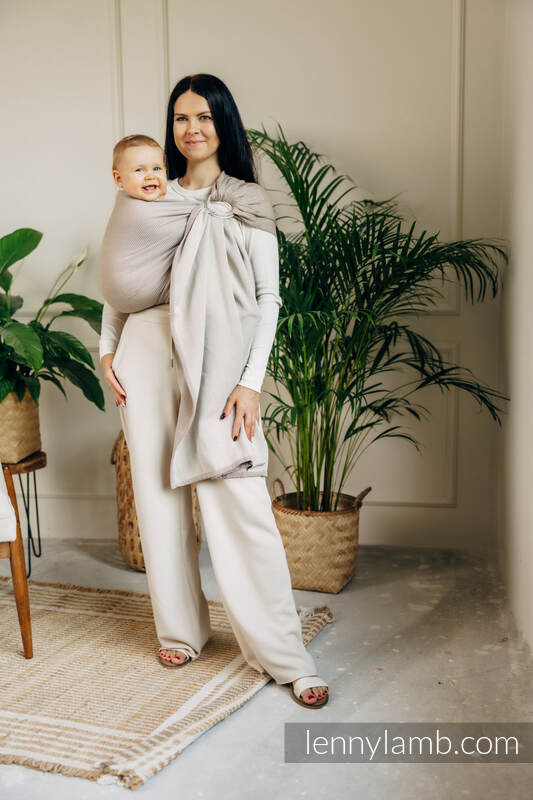 Lenny Lamb - Ring Sling LITTLE HERRINGBONE ALMOND