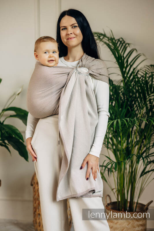 Lenny Lamb - Ring Sling LITTLE HERRINGBONE ALMOND