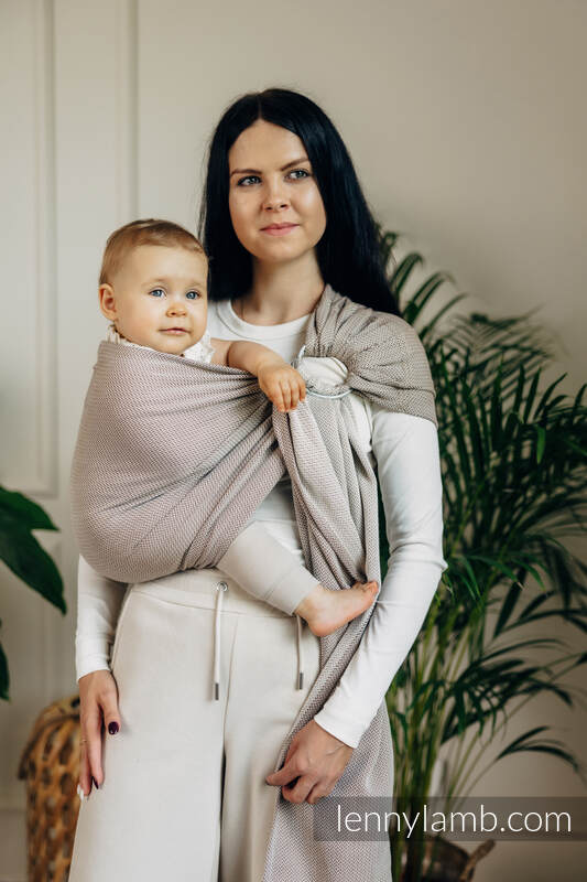 Lenny Lamb - Ring Sling LITTLE HERRINGBONE ALMOND