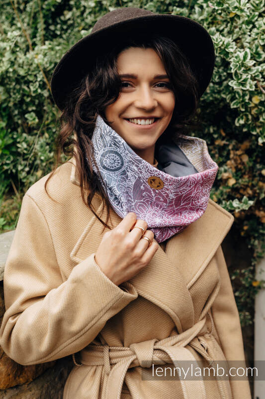 Lenny Lamb - Snood Scarf (100% cotton) - WILD WINE - VINEYARD & ANTHRACITE WILD WINE VINEYARD ANTHRACITE Lenny Lamb - Snood Scarf (100% cotton) - WILD WINE - VINEYARD & ANTHRACITE WILD WINE VINEYARD ANTHRACITE