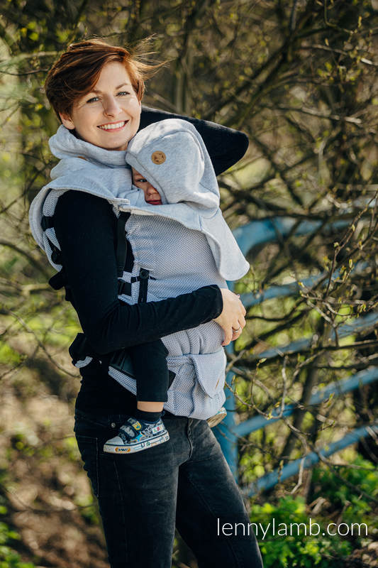 Lenny Lamb - Turtleneck for a child and mom (knitted sweatshirt fabric) - Grey Melange (grade B) B
