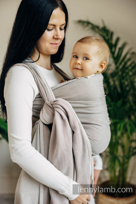 Lenny Lamb - Тъкан слинг LITTLE HERRINGBONE ALMOND XL Lenny Lamb - Тъкан слинг LITTLE HERRINGBONE ALMOND XL