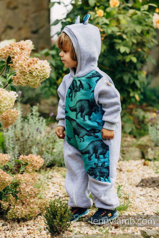 Lenny Lamb - Jumpsuit for a child - size 74 - Gray melange & Jurassic Park (grade B) B Lenny Lamb - Jumpsuit for a child - size 74 - Gray melange & Jurassic Park (grade B) B