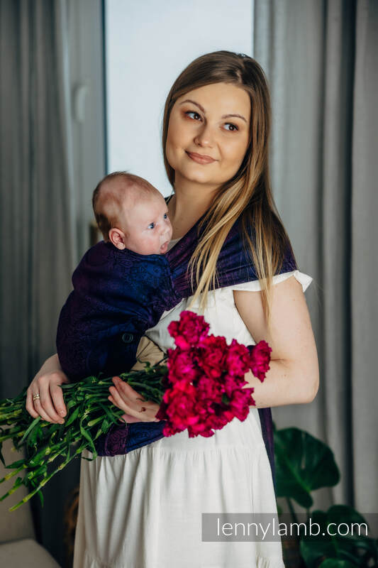 Lenny Lamb - LennyHybrid Half Buckle Carrier WILD WINE BOUQUET Lenny Lamb - LennyHybrid Half Buckle Carrier WILD WINE BOUQUET