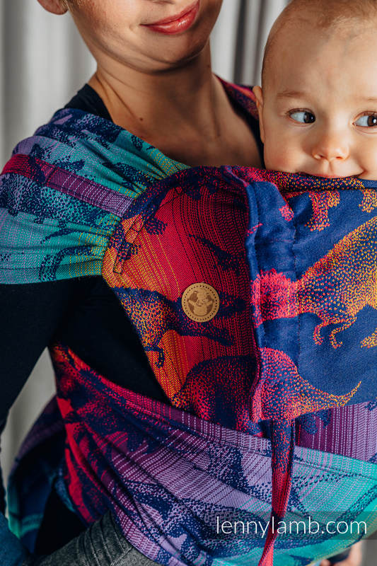 Lenny Lamb - WRAP-TAI carrier Mini with hood/ jacquard twill / 100% cotton - JURASSIC PARK - NEW ERA (grade B) WRAP TAI JURASSIC PARK NEW ERA B
