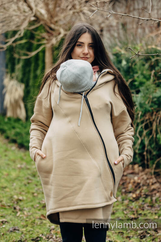Lenny Lamb - Asymmetrical Hoodie - Beige with Jurassic Park - Ice Desert - size XXS XXS