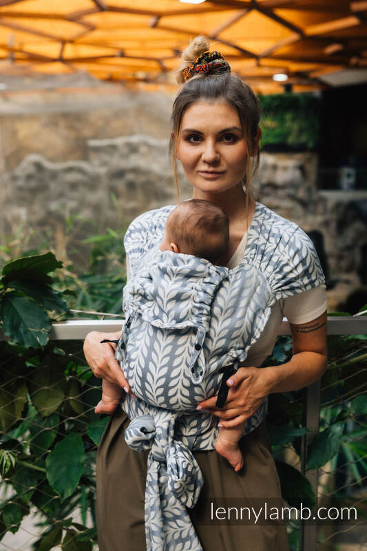 Lenny Lamb - LennyHybrid Half Buckle Carrier CATKIN WILLOW Lenny Lamb - LennyHybrid Half Buckle Carrier CATKIN WILLOW