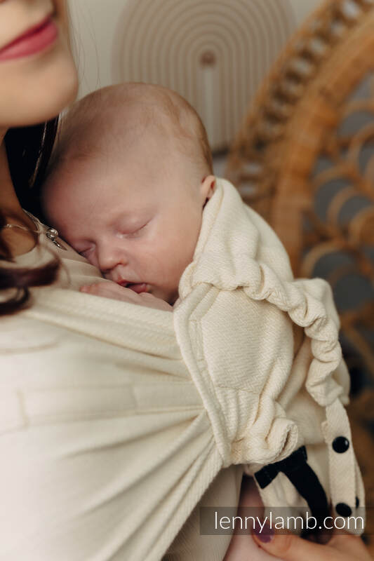 Lenny Lamb - LennyHybrid Half Buckle Carrier LITTLE HERRINGBONE LUCE