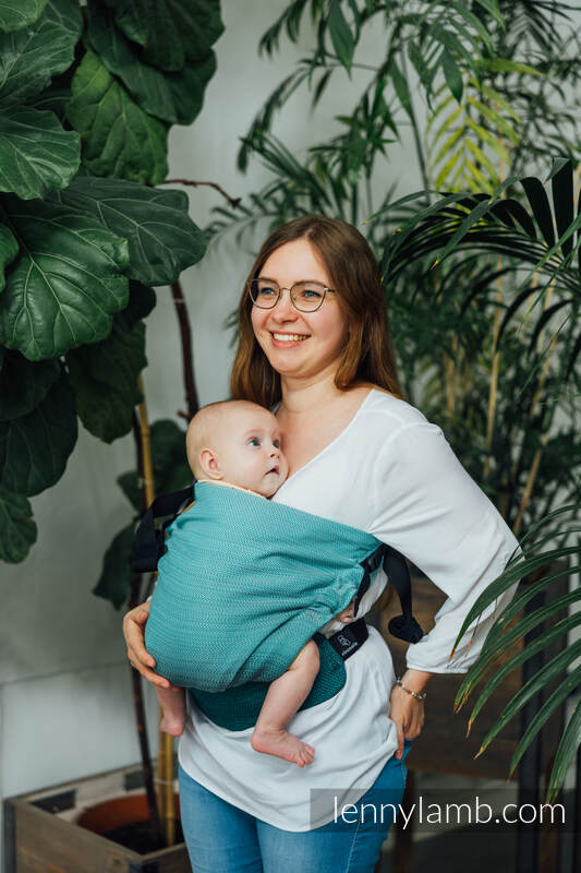Lenny Lamb - LennyHip Carrier (1/2 of LennyTwin Carrier) LITTLE HERRINGBONE OMBRE GREEN