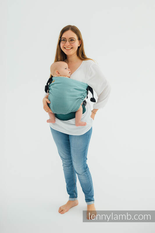 Lenny Lamb - LennyHip Carrier (1/2 of LennyTwin Carrier) LITTLE HERRINGBONE OMBRE GREEN