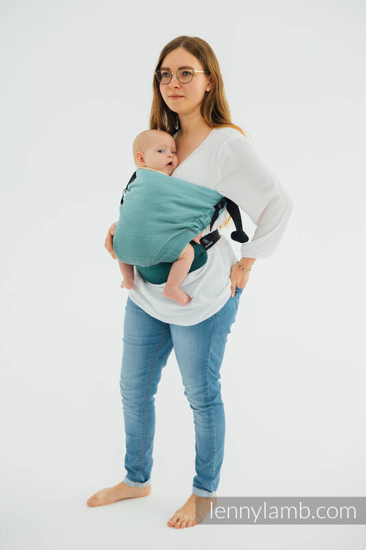 Lenny Lamb - LennyHip Carrier (1/2 of LennyTwin Carrier) LITTLE HERRINGBONE OMBRE GREEN