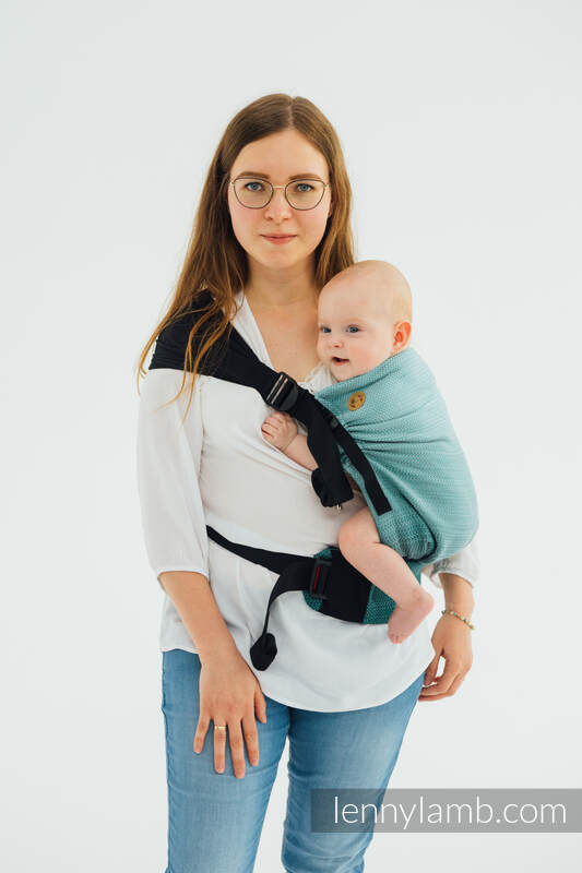 Lenny Lamb - LennyHip Carrier (1/2 of LennyTwin Carrier) LITTLE HERRINGBONE OMBRE GREEN