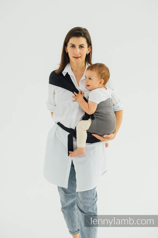 Lenny Lamb - LennyHip Carrier (1/2 of LennyTwin Carrier) LITTLE HERRINGBONE OMBRE GREY