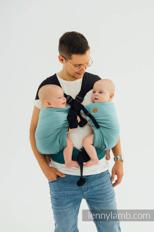 Lenny Lamb - LennyTwin Carrier LITTLE HERRINGBONE OMBRE GREEN