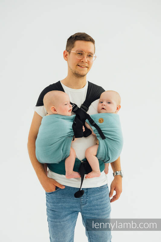 Lenny Lamb - LennyTwin Carrier LITTLE HERRINGBONE OMBRE GREEN Lenny Lamb - LennyTwin Carrier LITTLE HERRINGBONE OMBRE GREEN
