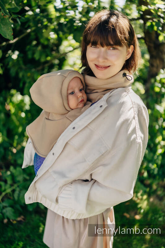 Lenny Lamb - Turtleneck for a child and mom (knitted sweatshirt fabric)  - Beige 