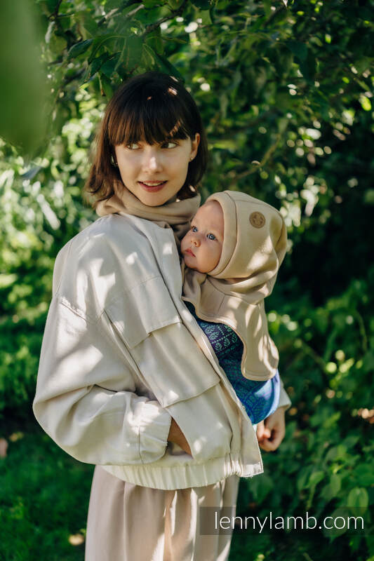 Lenny Lamb - Turtleneck for a child and mom (knitted sweatshirt fabric)  - Beige 