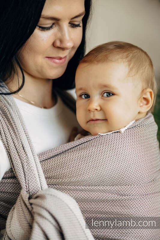 Lenny Lamb - Тъкан слинг LITTLE HERRINGBONE ALMOND XL B