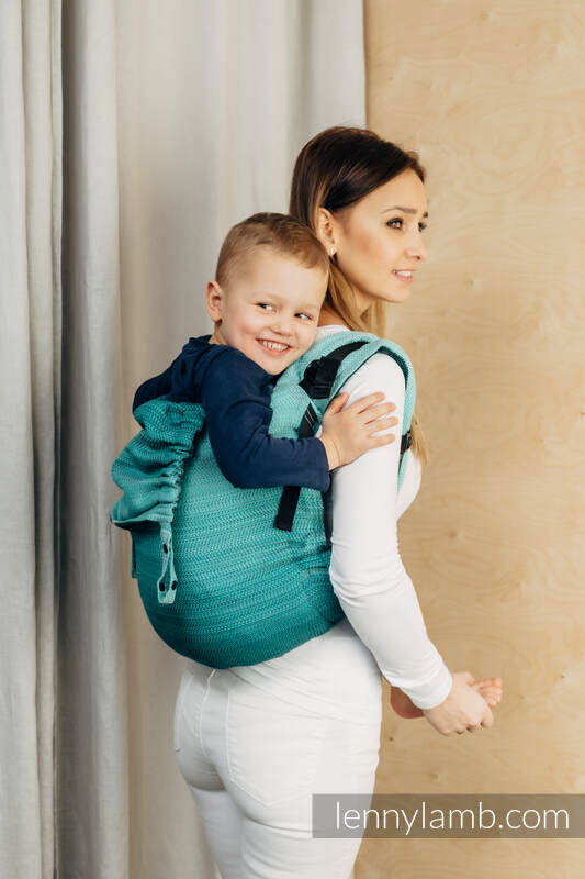 Lenny Lamb - Lenny Buckle Onbuhimo PRO baby carrier PRO LITTLE HERRINGBONE OMBRE GREEN Lenny Lamb - Lenny Buckle Onbuhimo PRO baby carrier PRO LITTLE HERRINGBONE OMBRE GREEN