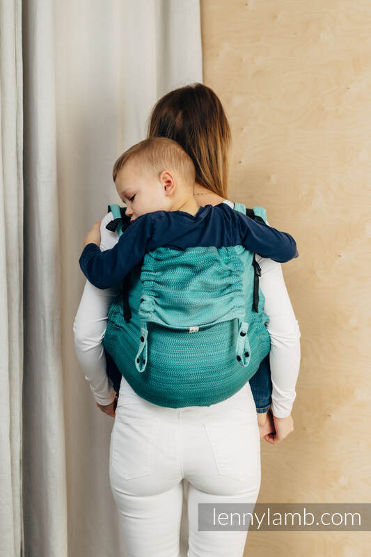 Lenny Lamb - Lenny Buckle Onbuhimo PRO baby carrier PRO LITTLE HERRINGBONE OMBRE GREEN
