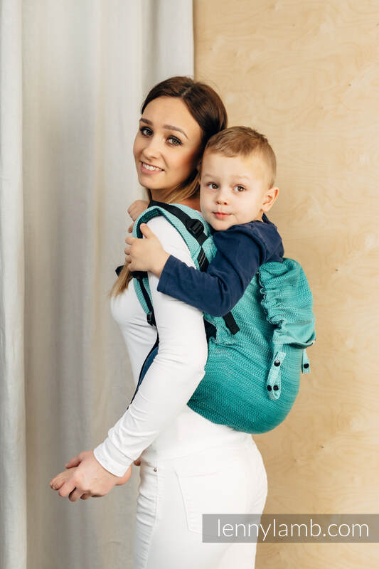 Lenny Lamb - Lenny Buckle Onbuhimo PRO baby carrier PRO LITTLE HERRINGBONE OMBRE GREEN