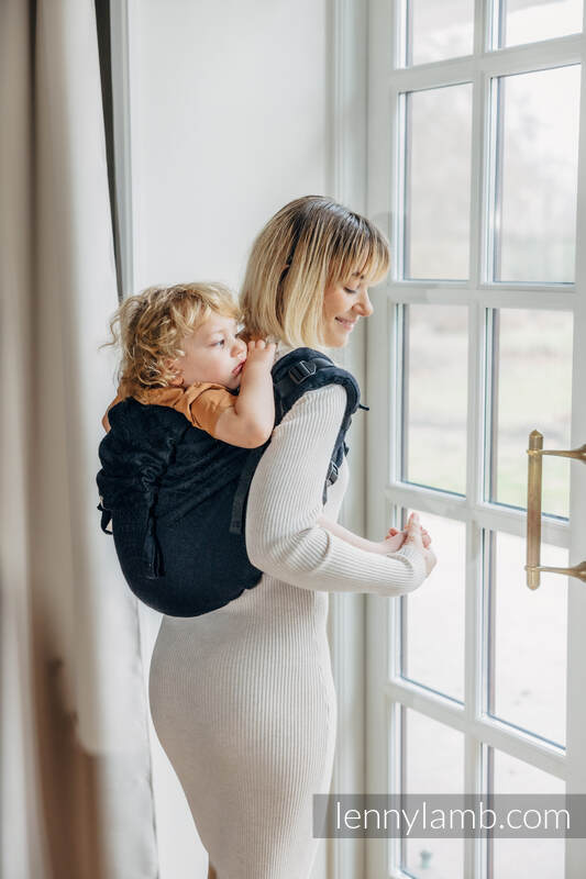 Lenny Lamb - Lenny Buckle Onbuhimo PRO baby carrier PRO PEACOCK S TAIL PITCH BLACK