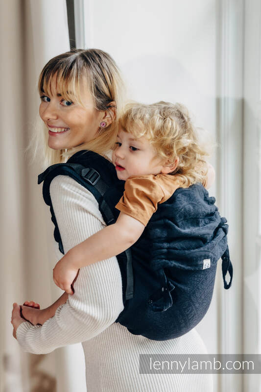 Lenny Lamb - Lenny Buckle Onbuhimo PRO baby carrier PRO PEACOCK S TAIL PITCH BLACK