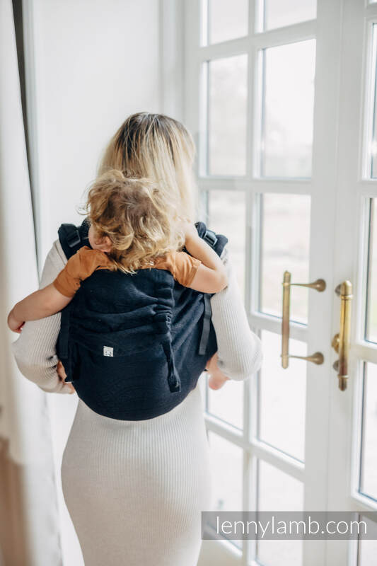 Lenny Lamb - Lenny Buckle Onbuhimo PRO baby carrier PRO PEACOCK S TAIL PITCH BLACK