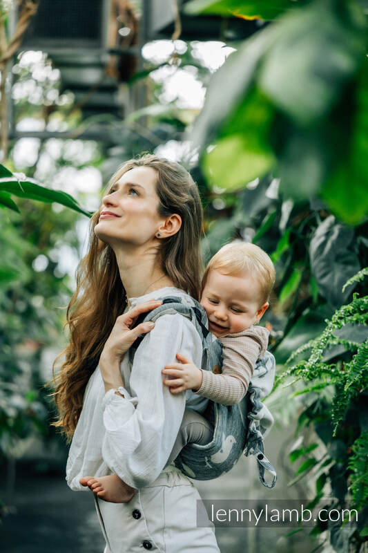Lenny Lamb - Lenny Buckle Onbuhimo PRO baby carrier PRO BIRDY WHITE NOISE