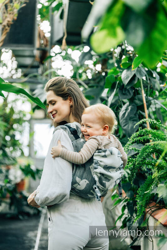 Lenny Lamb - Lenny Buckle Onbuhimo PRO baby carrier PRO BIRDY WHITE NOISE