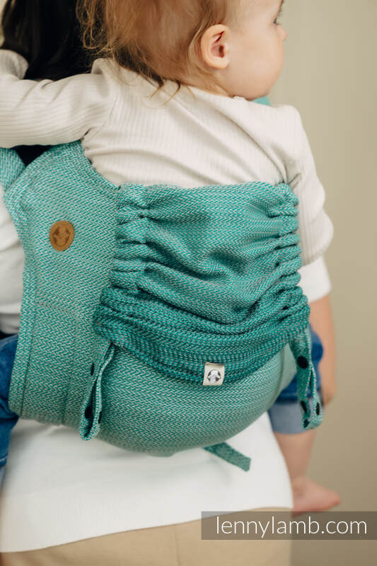 Lenny Lamb - Lenny Buckle Onbuhimo PRO baby carrier PRO LITTLE HERRINGBONE OMBRE GREEN