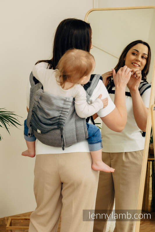 Lenny Lamb - Lenny Buckle Onbuhimo PRO baby carrier PRO LITTLE HERRINGBONE OMBRE GREY