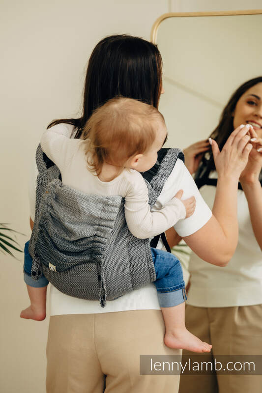 Lenny Lamb - Lenny Buckle Onbuhimo PRO baby carrier PRO LITTLE HERRINGBONE OMBRE GREY
